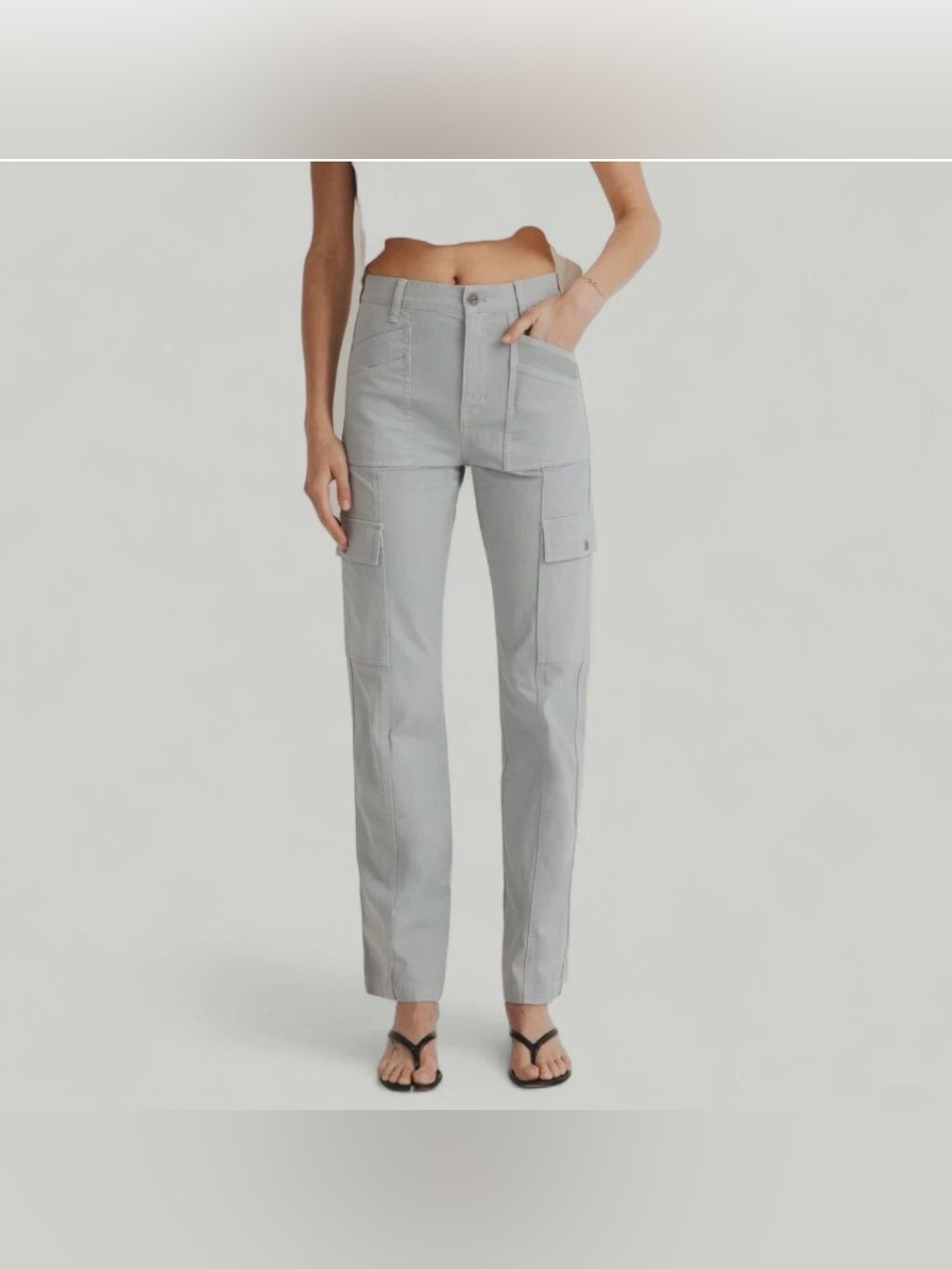 Nwt Madewell ’90s Straight Cargo Pants W26 High Rise Utility Herringbone